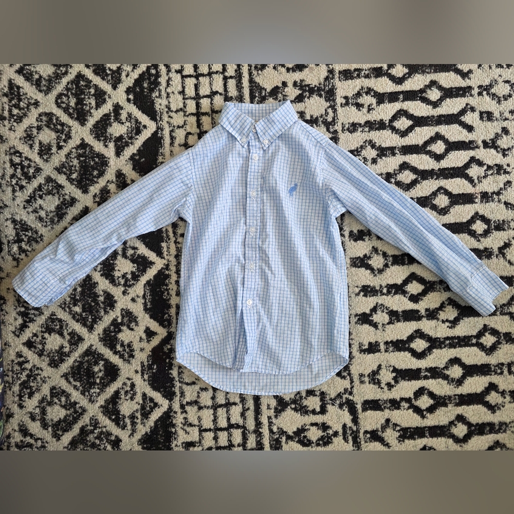 The Beaufort Bonnet Company Boys Light Blue & White Checked Button-Down Shirt